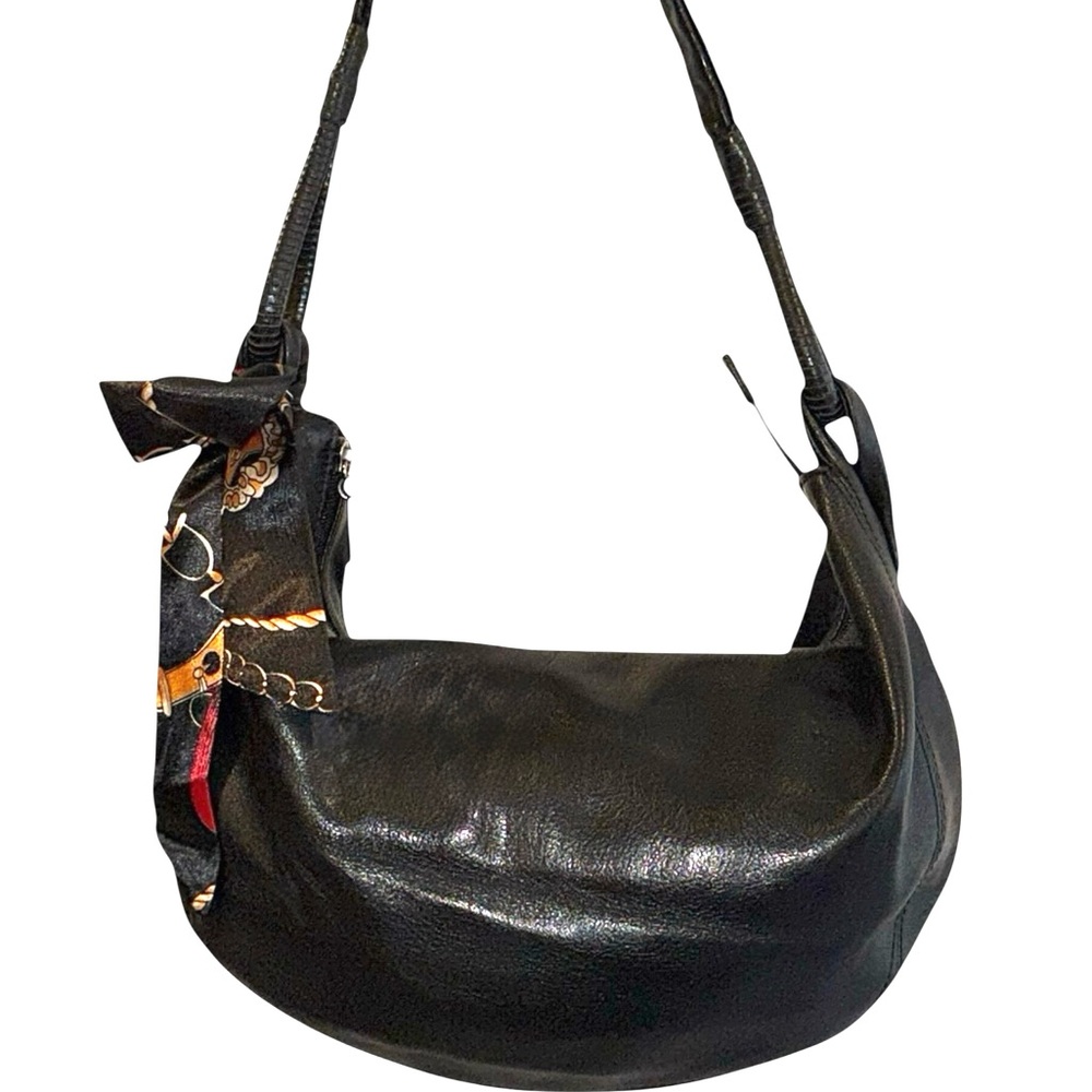JJILL 100% Leather Zip Top Hobo Shoulder Bag - NWOT